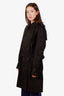 Burberry Black Kensington Belted Trench Coat Size 48