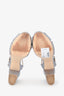 Stuart Weitzman Silver Glitter Platform Block Heels Size 7.5