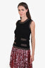 Pre-loved Chanel™ 2004 Black Cashmere Sleeveless Sweater Size 36