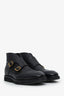 Tom Ford Black Pebbled Calf Leather Monk Strap Boots Size 7.5 Men's