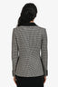 Boutique Moschino Black/White Houndstooth Single Button Blazer Size 6