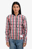 Thom Browne Red Check Zip-Up Jacket Size 1