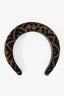 Fendi Brown Wool FF Zucca Headband