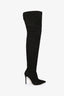 Gianvito Rossi Black Suede Stiletto Thigh High Boots Size 36.5