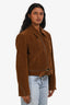 Fabrique Brown Faux Suede 'Erica' Jacket Size S