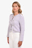 Maje Purple/White Tweed Double Breasted Jacket Size 2