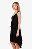 Ulla Johnson Black Silk Ruffled Midi Dress Size 4