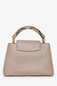 Louis Vuitton Galet Grey Taurillon Leather Capucines BB with Strap