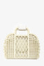 Fendi White Logo Basket Top Handle Bag