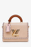 Louis Vuitton 2021 Beige/Brown Epi Leather Braided Twist MM Top Handle Bag