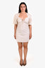 Frame Cream Cotton Tie Neck Dress Size M