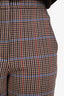 Sportmax Tan/Multi Wool Blend Check Trousers Size 0