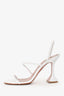 Amina Muaddi White Strappy Sandal Heels Size 38