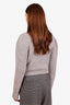 Alessandra Rich Grey Alpaca Wool-Blend Cropped Sweater Size 38