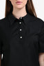 LouLou Studio Black Cotton Collared Crop Top Size L