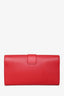 Saint Laurent Red Leather Classic Y Ligne Clutch