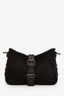 Saint Laurent Black Pony Hair Leather Buckle Shoulder Bag