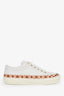 Louis Vuitton White Leather Monogram Crafty Sneakers Size 8.5