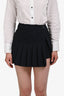 Sandy Liang Black Wool Pleated Tennis Skort Size 2