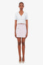Maje Pink Sparkled Knit Mini Skirt Size 36