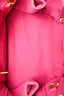 Prada Pink Canvas Printed Logo Tote Bag