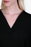 Khaite Black Cashmere Blend V Neck Collared Sweater Size S