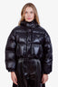 Prada Black Re-Nylon Cropped Convertible Down Jacket Size 38