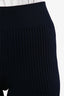 Frame Navy Rib Knit Wide Leg Leggings Size S