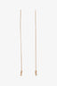 Saint Laurent Gold Tone Cassandre Threader Earrings