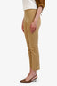 Joseph Brown Silk Metallic Tapered Pants Size L