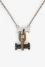 Hermès 2023 Palladium-Plated Buffalo Horn Mobile H Pendant Necklace