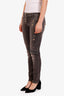 Balmain Grey Gold Zipper Detail Skinny Jeans Size 42