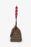 Fendi Zucca Canvas Mini Mamma Baguette Pink Resin Chain Shoulder Bag