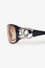 Pre-loved Chanel™ 2000s Purple Gradient Acetate Oversized 'CC' Sunglasses