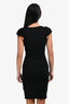 Red Valentino Black Lace Detail Flutter Sleeve Dress Size S