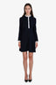 Sandro Navy White Lace Trim Dress Size 2