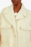 Gucci Cream Boucle Wool Utility Oversized Coat Size 36