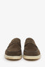 Loro Piana Green Suede Summer Walk Loafers Size 42.5 Mens