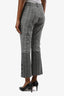 Pantalon Derek Lam 10 Crosby blanc à carreaux noirs avec détails boutonnés, taille 6