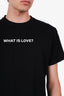 Burberry Black Cotton 'What Is Love' T-Shirt Size S Mens