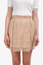 Red Valentino Beige Embroidered Mini Skirt Size 42
