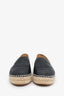 Pre-loved Chanel™ Black Lambskin Leather Interlocking CC Logo Espadrilles Size 38