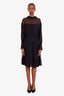 See By Chloe Black Long Sleeved Chiffon Dress Size 44
