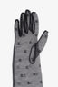 Pre-loved Chanel™ 2025 Black Mesh Crystal CC Gloves Size 8.5