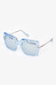Dolce & Gabbana Blue Translucent Oversized Square Sunglasses