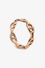 Hermès 18k Rose Gold 'Chaine D'Ancre Enchainee' Small Model Ring Size 54