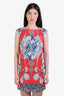 Versace Collection Multicolour Print Sleeveless Midi Dress Size 38
