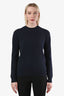 Jil Sander Navy Cashmere Crewneck Sweater Size 34
