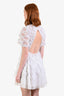Needle & Thread Black/White Tulle Open Back Short Sleeve Mini Dress Size 6