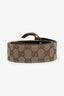 Gucci Brown Canvas Bamboo GG Logo Belt Size 85/34